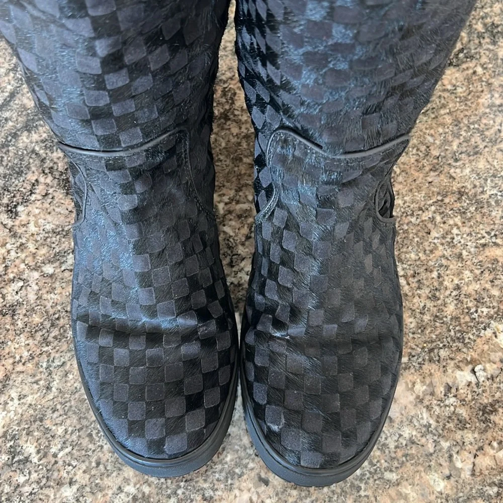 Louis Vuitton Calf Hair Damier Boots